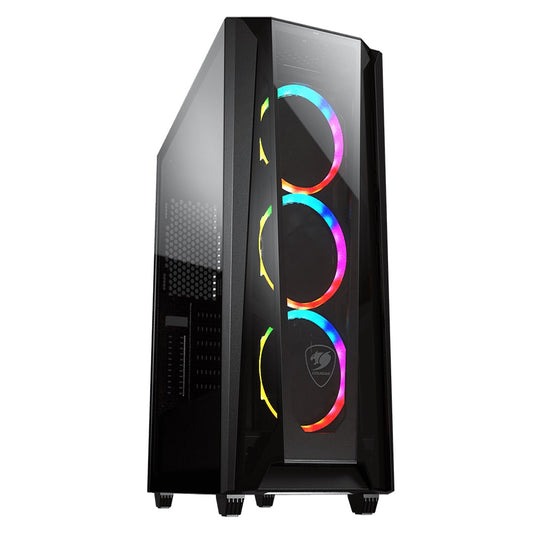 Cougar MX660-T RGB Black ATX Case, Tempered Glass Side Window, no PSU